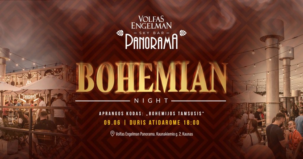 „Panorama Skybar“ rudenį pasitikti kviečia su bohemišku vakaru – Kas